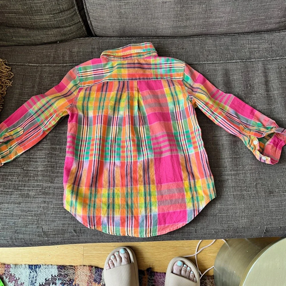 RALPH LAUREN Boy's Plaid Preppy Heritage Shirt Size 3T